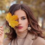 El Regalo Elegant Leaf Drop Dangle Earrings for Women & Girls - Nature Inspired Statement Earrings (Style-1)