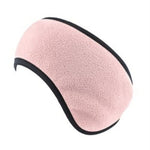 El Regalo 1 PC Fleece Ear Warmer Unisex Sports Headband with Velcro, Cozy Fleece Ski Ear Muff Stretch Winter Earmuff Headband Hair Band Running Headband for Men & Women (Pink)