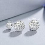 El Regalo 3-in-1 Front Back Crystal Ball Earrings - Sparkly Disco Shamballa Ball Earrings for Girls & Women - Double Sided Earrings with Versatile Style for Any Occasion