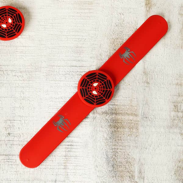 El Regalo 1 PC Superhero Slap Bands Rakhi for Little Brother/Nephew - Super Hero Rakhi Combo with 1 Slap Band Rakhi, shagun & Rakhi Message Card in Rakhi Gift Box (Spiderman Rakhi)