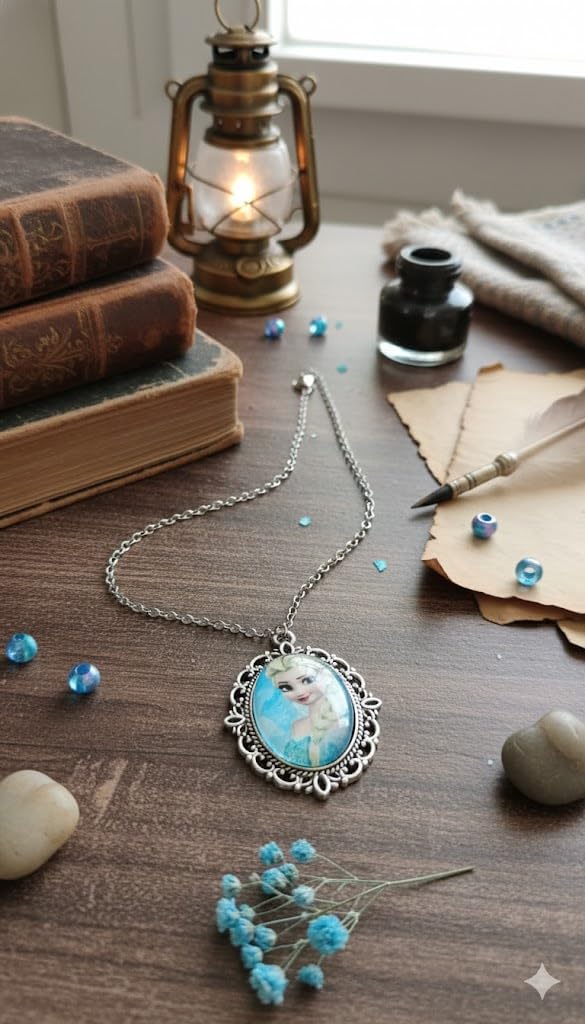 El Regalo Enchanted Tales Princess Pendant Necklace for Girls & Toddlers - Magical Character Jewelry for Birthdays, Parties & Gifting (Style-14)