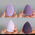 El Regalo 6 PCS Makeup Sponges Box, Heart Shaped New Sponges Powder Puff, Water Drop, Perfect Makeup Sponge Set Blender Flawless for Liquid, Washable, Super Soft, Gradient Purple