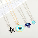 El Regalo 1 PC Evil Eye Enamel Protection Unisex Necklace for Men/Women | Fashion Evil Eye Necklace (Star Evil Eye Necklace)