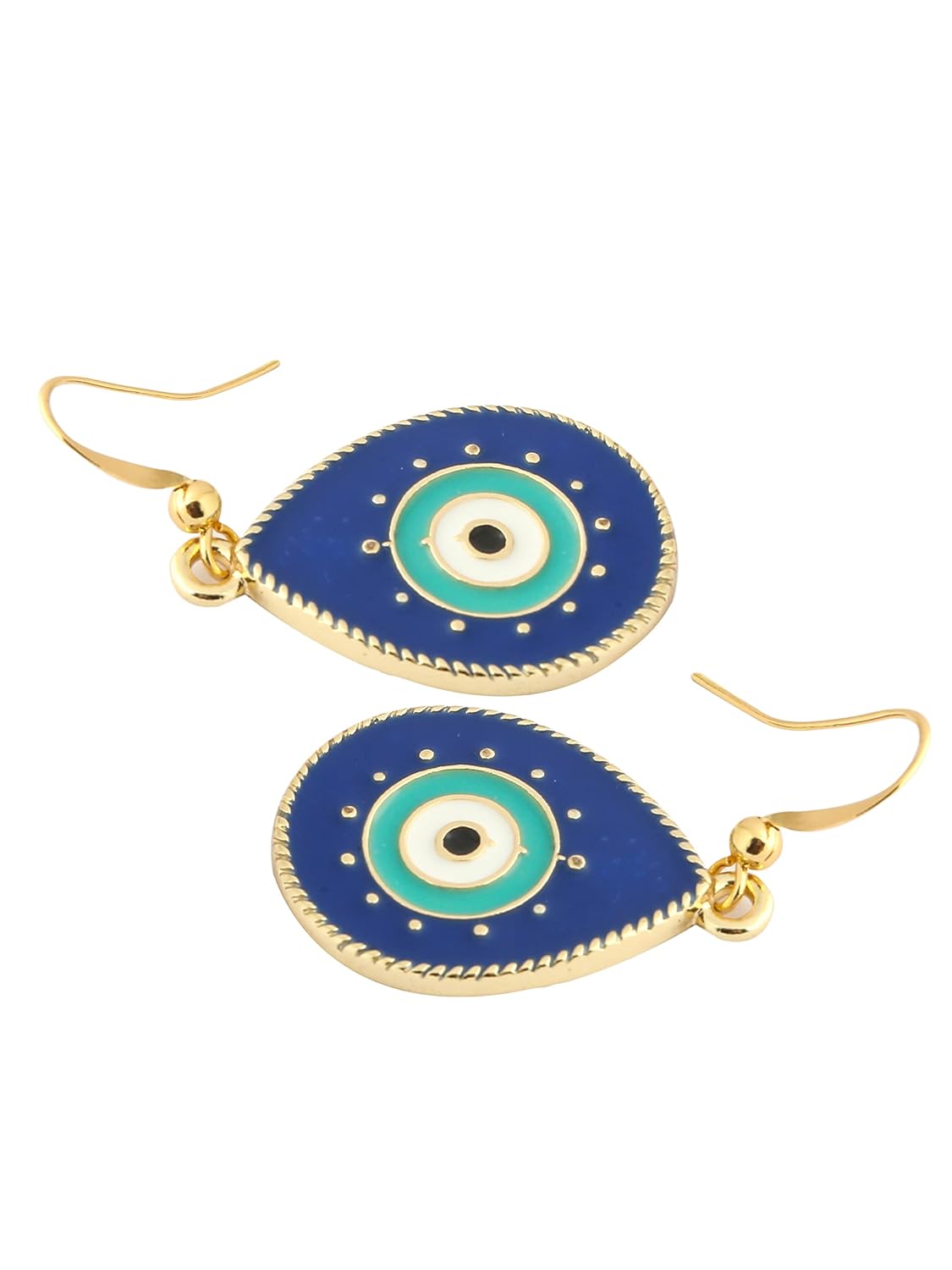 El Regalo Evil Eye Earrings & Necklace Jewelry Set- Enameled Evil Eye Hypoallergenic Pendant Necklace & Earrings for Girls & Women