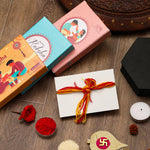 El Regalo 1 PC Moli Rakhi for Bhaiya - Rakshabandhan Moli Charms Rakhi with Message Card & Roli Chawal Shagun in Rakhi Box (Evil Eye Moli Rakhi-3)