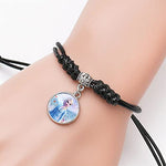 El Regalo 2 PCs Frozn Princess Bracelets for Girls | Faux Leather Adjustable Princess Bracelets (Pink & Sky Blue)