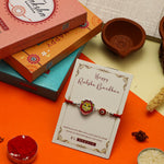 El Regalo Designer Evil Eye Lion Kids Rakhi for Brother- Cute Evil Eye Lion Rakhi with Roli Chawal Shagun, Rakhi Message Card in Rakhi Gift Box for Little Brother (Red)