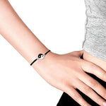 El Regalo 2 PCs Unisex Yin Yang Macrame Bracelet Set - Yin Yang Thread Adjustable Bracelet for Couple/Best Friends