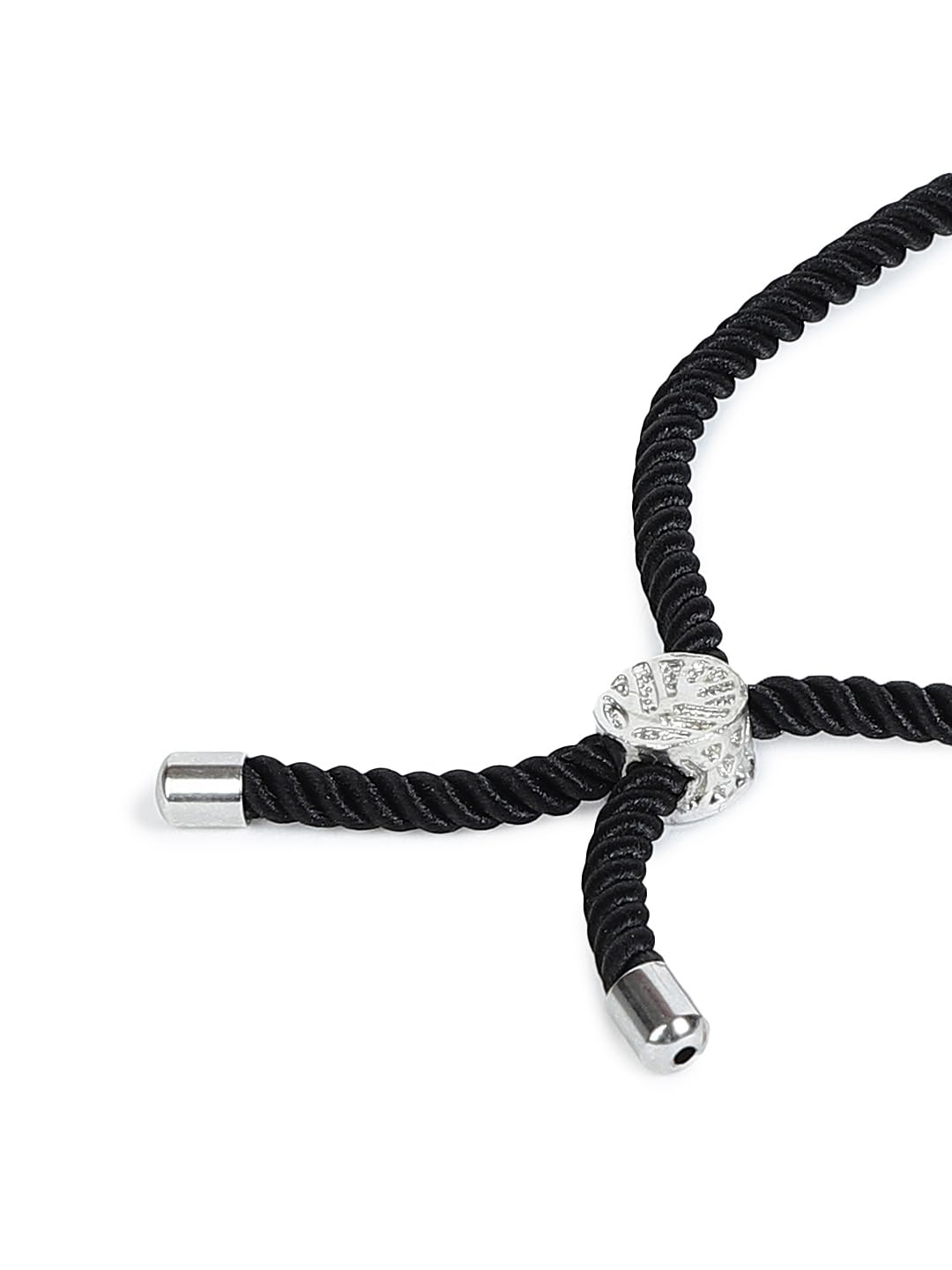 El Regalo Name Initials Evil Eye Bracelet Rakhi for Brother- Name Letter CZ Rakhi with Roli Chawal, Message Card in Rakshabandhan Box for Bhai (Black-R)
