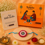 El Regalo Kids Rakhi- Crochet handmade Rakhis for Little Brother/Niece/Nephew with shagun, Rakhi Message Card in Rakhi Gift Box - for Kids/Babies/Toddlers (Captain America Kids Rakhi)