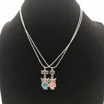 El Regalo 2 PCs Best Friends Owls Charm Unisex Necklaces | Friendship Jewelry for Girls & Boys