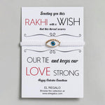 El Regalo 1 PC Evil Eye Nazaria Rakhi for Brother- Rakhi Gift Box with 1 PC Rakhi, Shagun Pack & Rakhi Message Card in Gift Box - Rakhi for Bhai/Bhabhi/Bhatija/Bhatiji (White Evil Eye Rakhi)