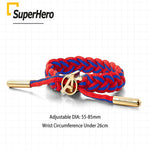 El Regalo 1 PC Superhero Braided Bracelet- Adjustable Unisex Super Hero Handmade Bracelet for Kids/Teens/Girls/Boys/Men/Women (A Green-White Shade)