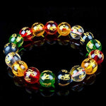 El Regalo Unisex Om Mani Padme Hum Carved Healing Meditation Stretchable Bracelet (Beads 8MM)