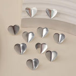 El Regalo 20 Pcs Gold & Silver Heart Small Matte Hair Claw Side Bangs Clips - Mini Hair Styling Tool & Hair Accessories for Women & Girls