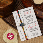 El Regalo 1PC Simple Lotus Flower Rakhi for Brother- Minimalist Lotus Thread Rakhi with Roli Chawal, Rakhi Message Card in Rakhi Gift Box (Option-2)
