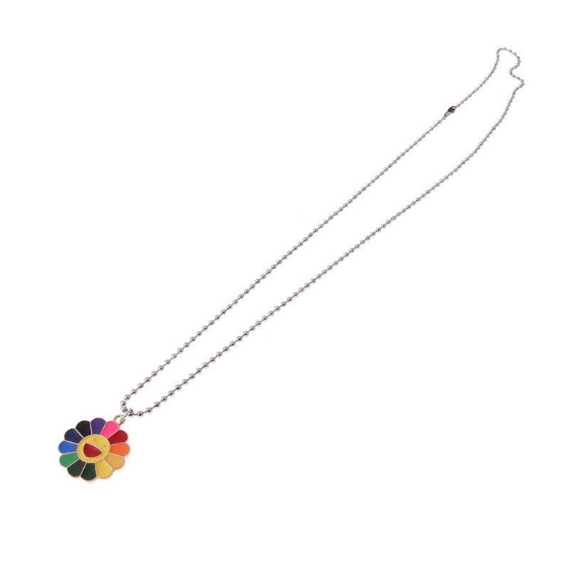 El Regalo 1 PC Cute Colorful Rainbow Cloud, Daisy Flower, Love Heart Pendant Necklaces for Toddlers/Kids/Girls/Teens/Women (Daisy Flower Pendant)