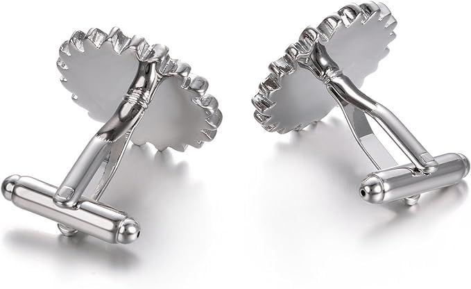 El Regalo Vintage Yellow Sunflower Cufflinks for Men- Flower Cufflinks Novelty Gift for Mens-Cufflinks Fashion Jewelry