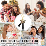 El Regalo Personalized Name Initials Butterfly Charm Keychain - Name Letter Keyring with Black & Golden Tassel & Butterfly Pendant, Purse, Bag, Backpack Accessory (I Letter)