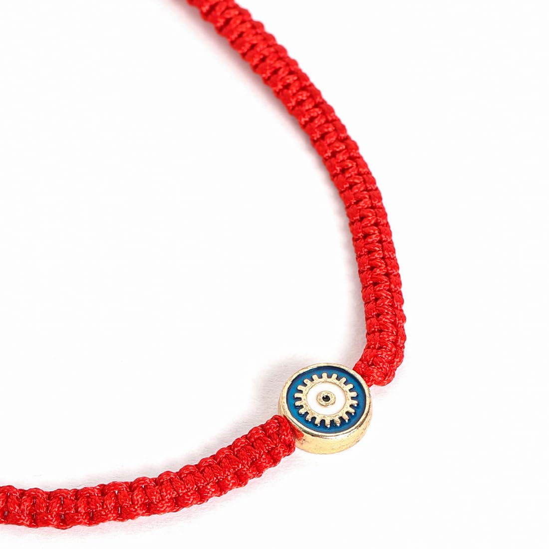 El Regalo Fancy Red Evil Eye Rakhi for Brother/Bhai- Designer Evil Eye Rakhi for Brother with Roli Chawal, Rakhi Message Card in Rakhi Gift Box (Blue Evil Eye)
