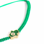 El Regalo 1 PC Hamsa Hand Evil Eye Nazaria Rakhi for Brother- Fancy Evil Eye Rakhi Gift Box with 1 PC Rakhi, Shagun Pack & Rakhi Message Card in Rakhi Gift Box (Green Hamsa Rakhi)