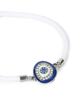El Regalo 2PCs Designer Evil Eye CZ Rakhi Combo Set for Brothers/Bhaiya-Bhabhi/Brother-Nephew with Roli Chawal, Rakhi Message Card in Rakhi Gift Box (Blue & Pink)