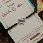 El Regalo Kids Rakhi for Baby Brother - Cute Charms Evil Eye Nazaria Rakhi with shagun, Rakhi Message Card in Rakhi Gift Box for Kids/Babies/Toddlers (Rainbow Star)