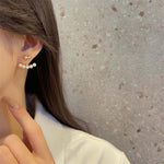 El Regalo Pearls Heart Jacket Earring for Girls & Women | Korean Pearl Dual Purpose Love Heart Gold Color Earrings