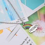 El Regalo Unisex Rainbow 2 PCs Best Friend Pendant Necklace for Besties | Gift for Friends/Siblings/Couples