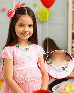 El Regalo Kids/Toddlers/Girls Wooden Beads Handmade Necklace & Bracelet Jewelry Sets (1 Necklace & 1 Bracelet): Kids Princess Jewelry Set (Flower Kids Jewelry Set)