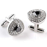 El Regalo Luxury Zircon Crystal Cufflinks | Cuff Links Sleeve Button for Women Men Shirts Dress Suits