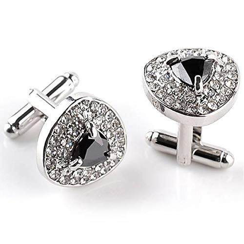 El Regalo Luxury Zircon Crystal Cufflinks | Cuff Links Sleeve Button for Women Men Shirts Dress Suits