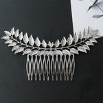 El Regalo 1PC Elegant Vintage Hollow Cutout Leaf Hair Comb - Wedding & Party Hair Accessory for Girls & Women (Silver)
