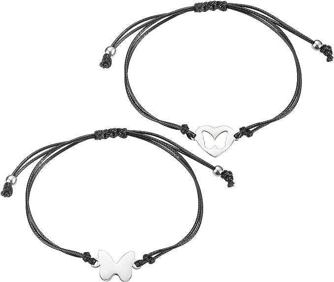 El Regalo 2PC Minimalist Matchin Butterfly Bhaiya-Bhabhi/Bhai-Nephew/Niece Rakhi Set- Designer Rakhis Set with Roli-Chawal Shagun Pack, Rakhi Message Card in Rakhi Gift Box
