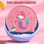El Regalo 2 PCs Kids Swimming Caps Set- Silicone Swimming Hat for Girls Boys Waterproof Bathing Caps for Long & Short Hair with Unicorn, Astronaut, Heart, Fairy Mermaid (Unicorn & Fairy Mermaid)