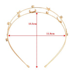 El Regalo Double Layer Retro Star Moon Pearl Rhinestone Hairband/Headband for Kids/Girls & Women - Wedding Fashion Hair Accessories