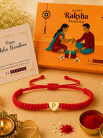 El Regalo Red Ethnic Rakhi Dori Unisex Rakhi-Adults - P letter