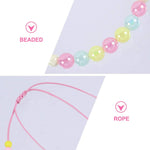 El Regalo Girls Necklace & Bracelet Jewelry Set For Kids & Baby Girls (Pink Stars)