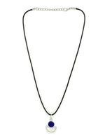 El Regalo 2 PCs Blue Evil Eye Unisex Pendant Cord Necklace for Kids/Girls/Boys/Men & Women - Turkish Blue Silver & Golden Handmade Evil Eye Necklaces (Option-1)