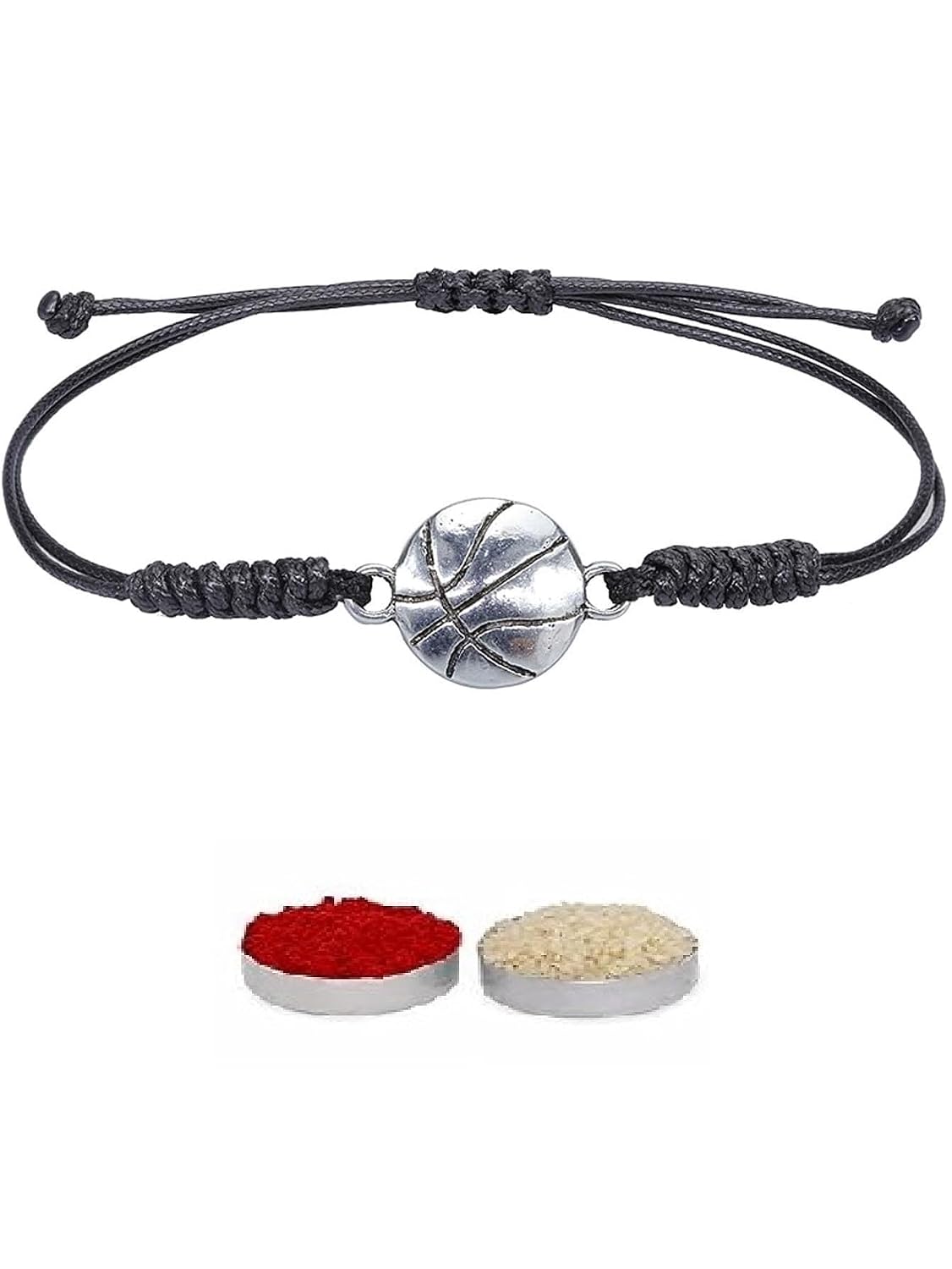 El Regalo 1PC Rakhi for Kids | Sports Ball Bracelet Rakhi for Brother- Rakhi for Sports Lover Brother with Roli-Chawal, Message Card in Rakhi Gift Box for Kids/Teens/Adults (Option-3)