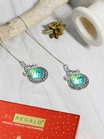 El Regalo 1 Pair Gradient 3D Mermaid Shell Threader Earrings for Girls & Women- Vintage Threader Earrings