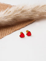 El Regalo 3 Pairs Cute Stainless Steel CZ Stud Earrings Combo for Kids/Girls/Teens/Women - Stars, Heart, Flower, Butterfly, Disco Ball, Stones - Hypoallergenic Flatback Earrings (Option-5)