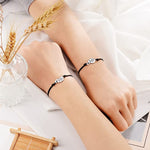 El Regalo 2PCs Best Friend Stainless Steel Not Sister by Blood But Sister by Heart Friendship Bracelet Set for Girls & Women