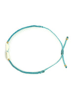 El Regalo 1 PC Boho Anklet- Cowrie Shell & Brass Charms Macrame Adjustable Bead Anklet for Girls & Women- 1 Leg Fashion Barefoot Anklets (Cowrie Shell Blue Anklet)