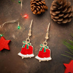 El Regalo Festive Christmas Choker Necklaces & Earrings Combo Set- Christmas Charms Choker Necklace & Earrings for Kids/Girls & Women - Christmas Gift (Xmas Jingle Bells)