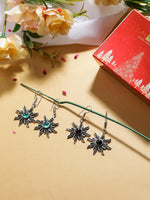 El Regalo Women's & Girl's 2 Pairs Of Contemporary Surya (Sun) Earrings With Natural Stones- Gift For Her (Option-3)