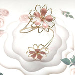 El Regalo Floral Enamel Armlet/Bajuband for Women & Girls - Adjustable Gold-Plated Upper Arm Cuff Bracelet | Bohemian Armlet for Weddings, Festivals & Dance Performances (Big Pink Flower)