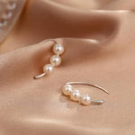 El Regalo Elegant Faux Pearl Earrings for Women - Elegant 18K Gold & Silver Plated Moti Jewelry Collection | Fancy Studs, Dainty Drops & Long Dangle Pearls Earrings for Girls (Style-9)