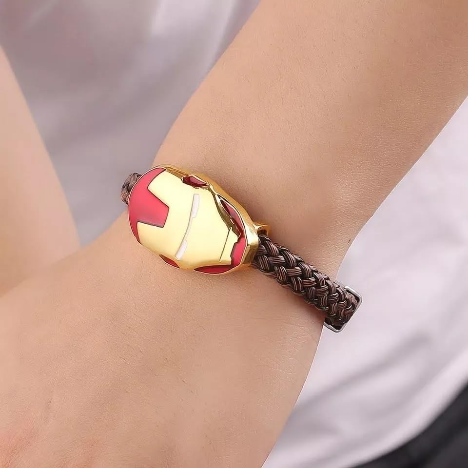 El Regalo Boys 1Pc Super Hero Bracelet Rakhi For Brother/Bhai With Roli Chawal Shagun Pack, Message Card In Rakhi Box (Iron Man)