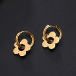 El Regalo Cute Stainless Steel Flower Huggie Hoop Earrings for Girls & Women- Anti-Tarnish, Waterproof Daisy Floral Hoops